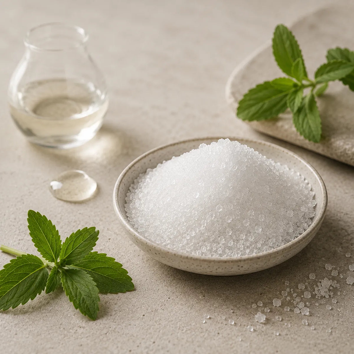 Isomalt, maltitol y estevia